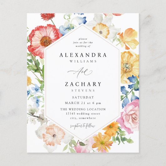 予算春数々のカラー花模様結婚 (正面)