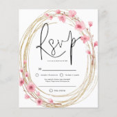 予算春花模様フレームスクリプトRSVP (正面)