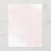 予算春赤面金ゴールドフローラ結婚式招待状 (裏面)