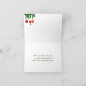 予算暖炉ギフト雪のグローブ効果クリスマス シーズンカード (内部)