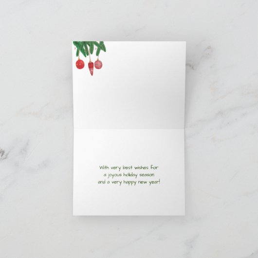 予算暖炉ギフト雪のグローブ効果クリスマス シーズンカード (内部)