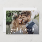 予算書道たった今結婚しました結婚の写真 案内状 (正面)