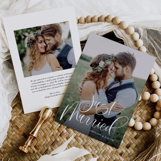 予算書道たった今結婚しました結婚の写真 案内状