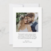 予算書道たった今結婚しました結婚の写真 案内状 (裏面)