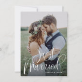 予算書道たった今結婚しました結婚の写真 案内状 (正面)