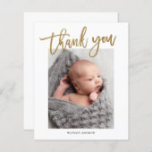 予算書道写真ベビーサンキューカード (正面/裏面)