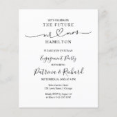 予算書道婚約パーティ招待状 (正面)