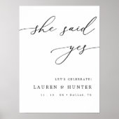 予算書道彼女が言ったYes婚約パーティ ポスター (正面)