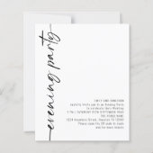 予算書道QRコード結婚の夕べ招待状 (正面)