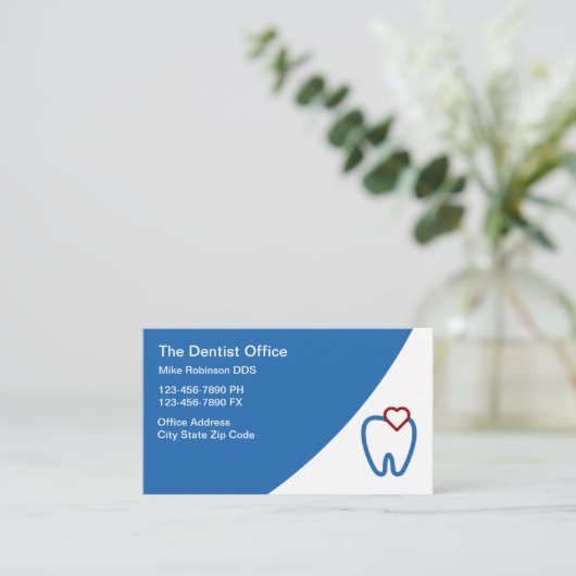 予算最高の歯科アポイントメント名刺 名刺 (スタンド正面)