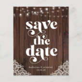 予算木材ストリングライトレース日付の保存 (正面)