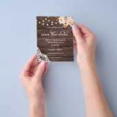 予算木材、レースライトピンクフローラ日付を保存 チラシ (手)