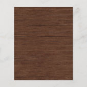 予算木製素朴フローラ結婚式招待状 (裏面)