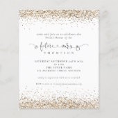 予算未来ミセス金ゴールドグリッターブライダルシャワー (正面)