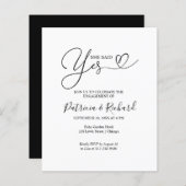 予算案のYes婚約パーティ発表 (正面/裏面)