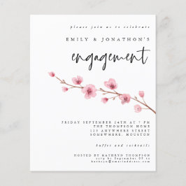 予算桜さくらんぼブロッサム婚約招待状