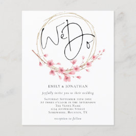 予算桜花模様We Do結婚式招待状