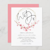 予算桜花模様We Do結婚式招待状 (正面/裏面)