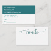 予算歯科医院アポイントメントカード 名刺 (正面/裏面)