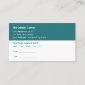 予算歯科医院アポイントメントカード 名刺 (正面)