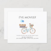 予算水の色の新しい住所の引越しのお知らせ (正面/裏面)