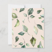 予算水カラーフローラ婚約招待。 (裏面)