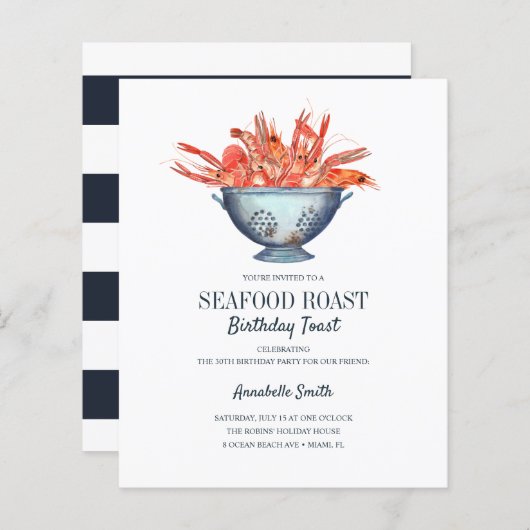 予算沿岸シーフードローストバースデーパーティー (正面/裏面)