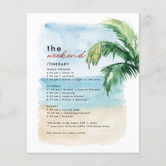 予算沿岸バチェロレッテ週末日程表 (裏面)