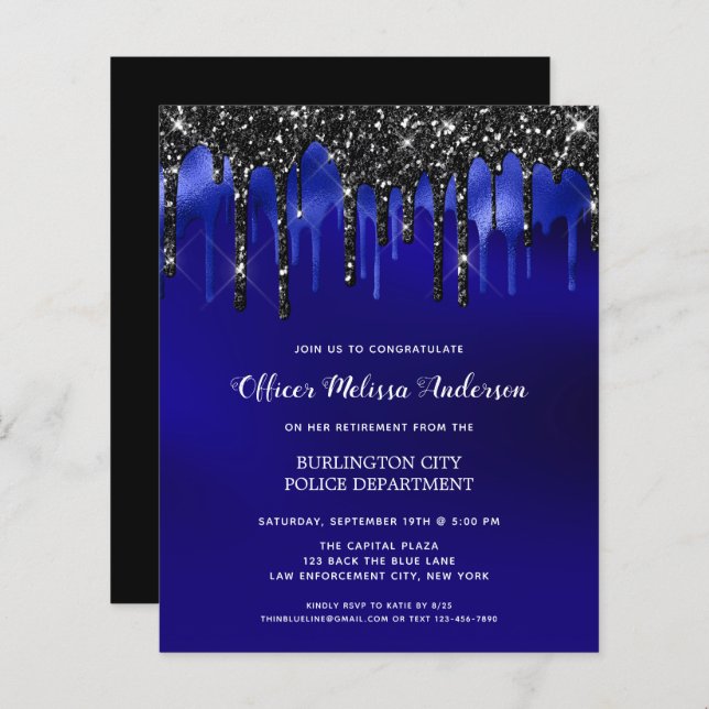 予算法エレガント執行警察の退職 (正面/裏面)