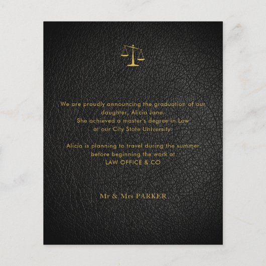 予算法科卒業写真の発表 チラシ (裏面)