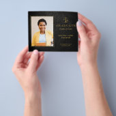 予算法科卒業写真の発表 チラシ (手)