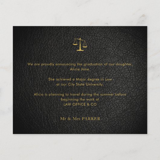 予算法科卒業写真の発表 チラシ (裏面)