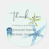 予算海洋生物ビーチ結婚海お願い ラウンドシール (正面)