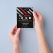 予算消防士の退職金の細い赤線パーティー チラシ (手)