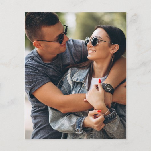 予算漫画ブックフォト結婚式招待状 (裏面)