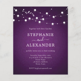 予算王室の文字列ライトハートパープル結婚ズ