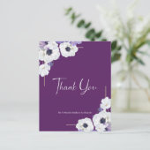 予算王室の紫フローラサンキューカード (スタンド正面)