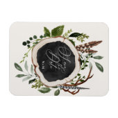 予算田舎家秋の結婚式発表 マグネット (横)