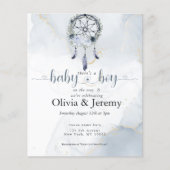 予算男の赤ちゃんオンザウェイダスティブルードリームキャッチャー (正面)