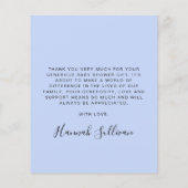 予算男の赤ちゃんシャワーキャリッジサンキュー (裏面)