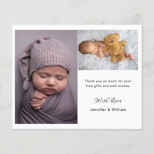 予算男の赤ちゃん写真コラージュ生誕発表 (裏面)