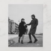 予算白黒はっきりした写真結婚式招待状 (裏面)