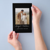 予算白黒シンプル保存日付招待状 チラシ (ハンドル)