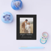 予算白黒シンプル保存日付招待状 チラシ (シングル)