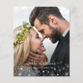 予算白黒スノーフレークChristmas Photo (正面)