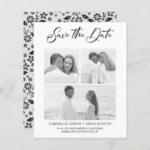 予算白黒フローラ2フォトトレンディーコラージュ (正面/裏面)