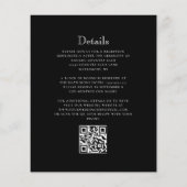 予算白黒モノグラムクレストQRコー結婚ド (裏面)