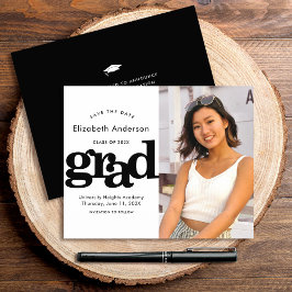 予算白黒写真救日招待状