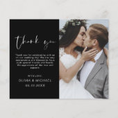 予算白黒結婚の感謝の写真 (正面)