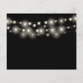 予算白黒結婚の詳細写真招待状 (裏面)